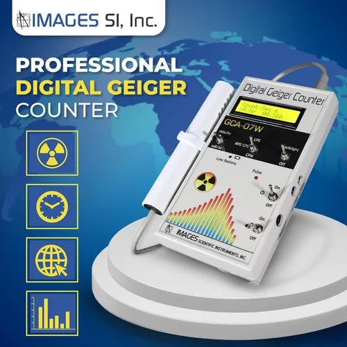 Miniatura 3 de GCA-07W monitor profesional Geiger de detección de radiación nuclear con medidor digital y sonda de varilla externa - certificación de la NRC