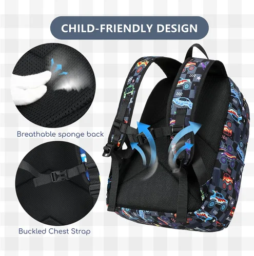 Miniatura 112 de CAMTOP - Conjunto de mochila y lonchera con estampados divertidos para niños de preescolar y primaria), Y0058-2