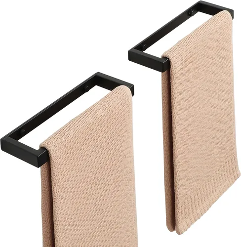 Miniatura 21 de Alise Toallero de mano de 8 pulgadas para montaje en pared de baño, color negro mate, toallero para baño, toallero de acero inoxidable SUS304