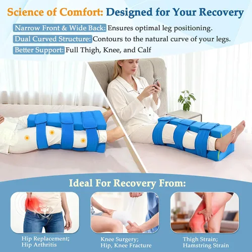 Miniatura 6 de Almohada de abducción de cadera – Kit de reemplazo de cadera para recuperación después de la cirugía Almohada de abductor HIPS 2 en 1 Separador