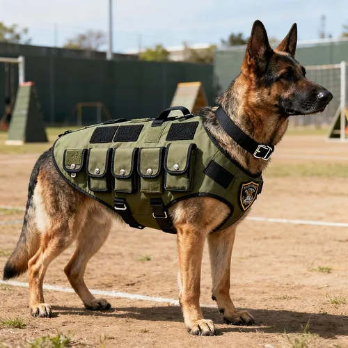 Miniatura 5 de Antrix 2 paquetes de guardaespaldas táctico divertido parche de gancho y bucle bordado de cierre emblema de servicio de animales para perros