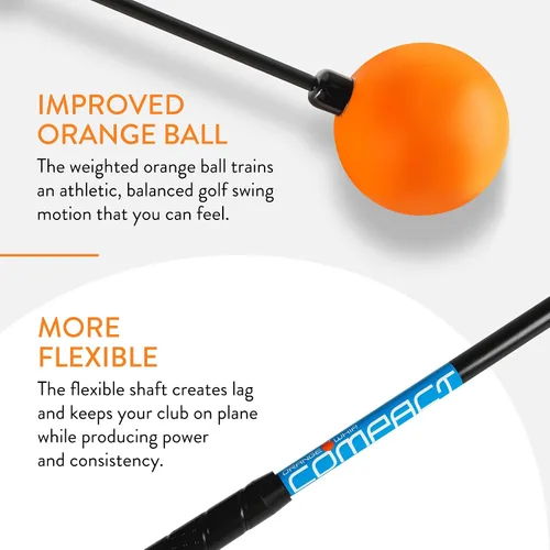 Miniatura 4 de Orange Whip Entrenador de swing de golf patentado y fabricado en Estados Unidos para mejorar el ritmo, la flexibilidad, el equilibrio, el tempo
