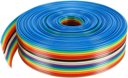 Miniatura 3 de uxcell Paso plano del alambre 4.2 ft m del arco iris IDC del cable de cinta 16P 16.4 ft de largo