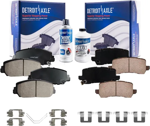 Miniatura 89 de Detroit Axle - Pastillas de Freno para Nissan Altima Sentra 350Z Juke INFINITI G35, Pastillas de Freno Cerámica Delanteras y Traseras Reemplazo