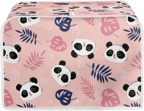 Miniatura 16 de JEOCODY Funda para tostadora para hacer pan con asa, impresión temática de café, ranura ancha, protección contra el polvo Estampado De Tema De Café