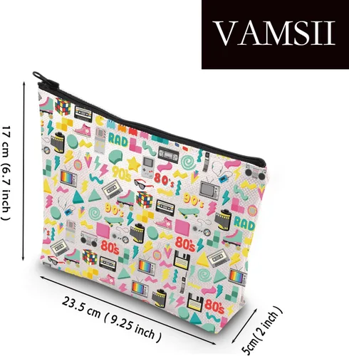 Miniatura 2 de VAMSII Bolsa de cosméticos de los 80's Vibes Regalo de fiesta de los 90, regalo elevado de los años 90, nostalgia de los 80, divertido regalo