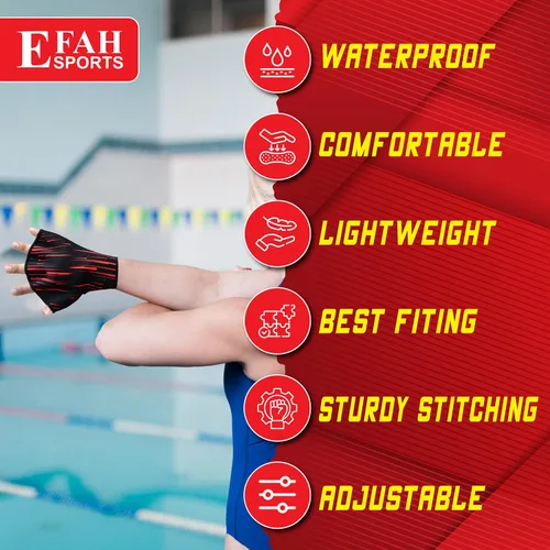 Miniatura 4 de Swimming Gloves Aquatic Swim Training Glove Neoprene Webbed Fitness and Water Aerobics Resistance Gloves for Men Women Children