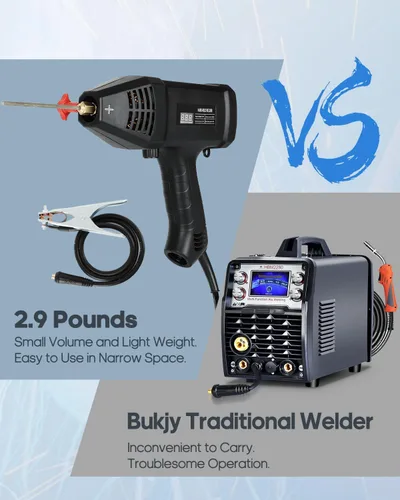 Miniatura 2 de Máquina de soldadura de mano, máquina de soldadura eléctrica portátil, soldadura de arco portátil de 110 V con inversor IGBT 6 ajuste de corriente