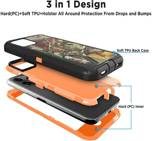 Miniatura 2 de 11 Pro Max Defender - Funda protectora híbrida a prueba de golpes, diseño de doble capa, cubierta dura compatible con iPhone 11 Pro Max
