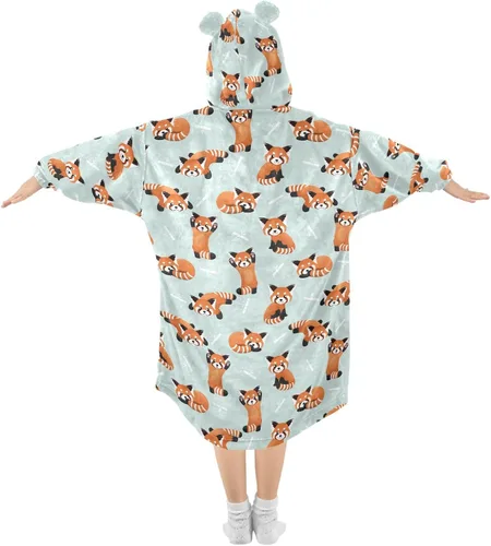 Miniatura 2 de Mantas portátiles para niños, sudadera con capucha tipo manta de gran tamaño, suave y cálida, regalos para niños, niñas y adolescentes de 3 a 14