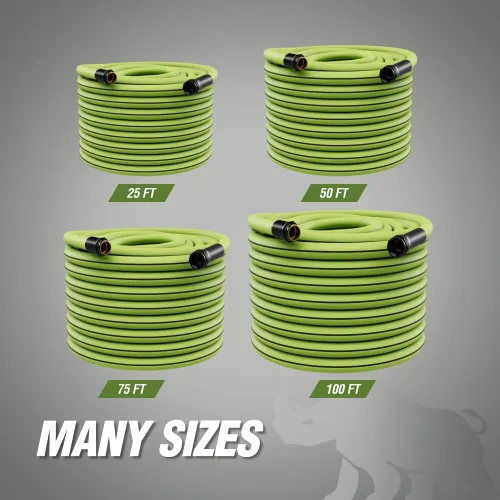 Miniatura 9 de Rugged Rhino Manguera de jardín flexible de servicio pesado y ligera, 25 pies x 5/8 pulgadas, 4 capas a prueba de fugas, herramientas de jardinería