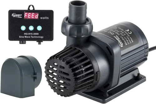 hygger Bomba de Agua de 24V CC Bomba de Agua Sumergible en Línea para Acuario de Agua Salada con Controlador Bomba de Retorno para Tanque de