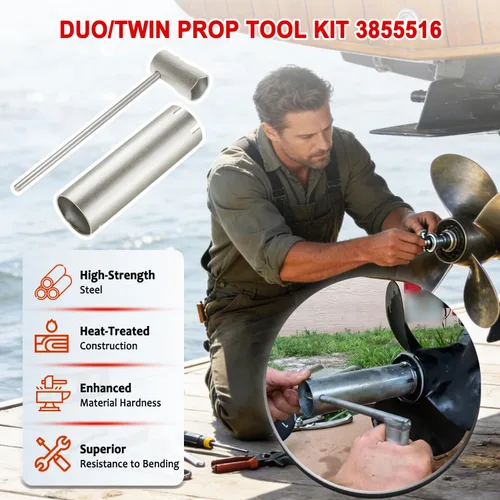 Miniatura 3 de Kit de herramientas de doble propulsión 3855516 Llave de hélice para Volvo Penta D F Duoprop