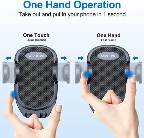 Miniatura 10 de vanva Soporte universal para ventilación de aire, compatible con teléfonos grandes y funda gruesa: soporte para teléfono celular para automóvil