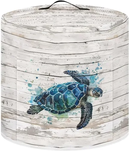 Miniatura 42 de Suobstales Cubierta para aparato con estampado de estrellas de mar de playa, cubierta antipolvo, funda portátil para olla a presión con bolsillo
