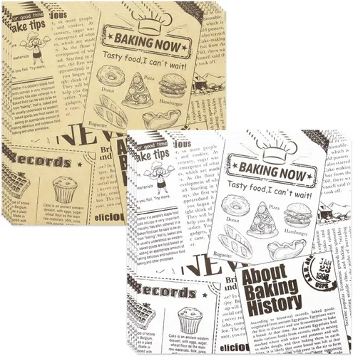 Miniatura 14 de 400 piezas de hojas de papel para alimentos, hojas de papel premium para delicatessen de 10"x10", resistentes al agua y a la grasa, forros a prueba