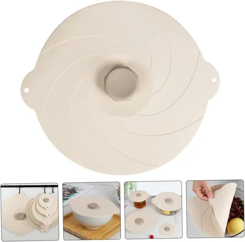 Miniatura 6 de Hemoton Tapa de tazón a prueba de fugas, cubierta de silicona reutilizable universal para almacenamiento de alimentos, fácil de limpiar