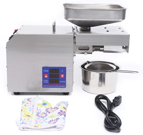 Miniatura 3 de Máquina de prensa de aceite de cocina, extractor de prensa de aceite automático eléctrico de 600 W, aceite orgánico frío/caliente