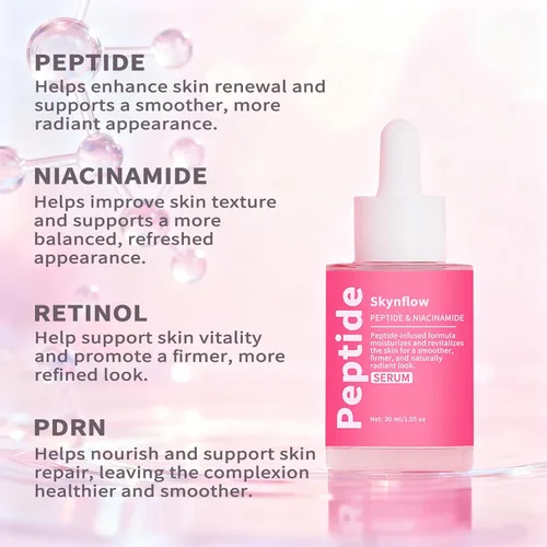 Miniatura 5 de Mascarilla facial de colágeno y péptidos y suero PDRN, mascarilla de envoltura nocturna con colágeno hidrolizado y niacinamida para mayor