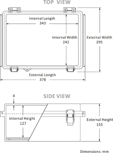 Miniatura 3 de Gratury Caja de conexiones, carcasa de plástico impermeable IP67 para proyectos eléctricos, cubierta gris con bisagras, incluye placa de montaje