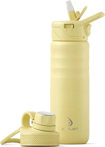 Miniatura 17 de IDEUS Botella de agua aislada de 12 onzas, botella de agua aislada de acero inoxidable para la escuela, botellas aisladas con pajitas a prueba