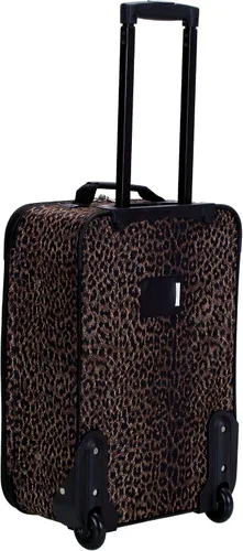 Miniatura 3 de Rockland Vara Softside - Juego de maletas verticales para equipaje de 3 piezas, Leopardo