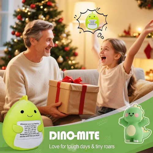 Miniatura 2 de Animales de peluche de dinosaurio de apoyo emocional positivo, regalos de cumpleaños de graduación de Pascua, regalos de animación para mujeres