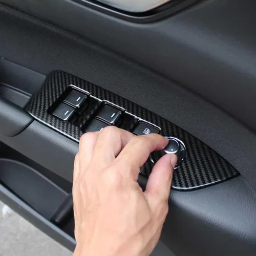 Miniatura 4 de AOKIO Cubierta del Panel del Interruptor de Ventana de Puerta Interior Moldura del Botón de Control de Cerradura de Puerta para Accesorios Mazda CX5
