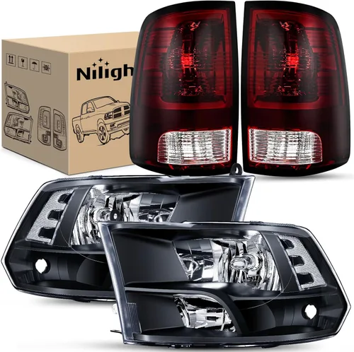 Miniatura 17 de Nilight Conjunto de luz trasera para Dodge Ram 2009 2010 2011 2012 2013 2014 2015 2016 2017 2018 Dodge Ram 1500 2500 3500 2019 2020 2021 estilo Rojo