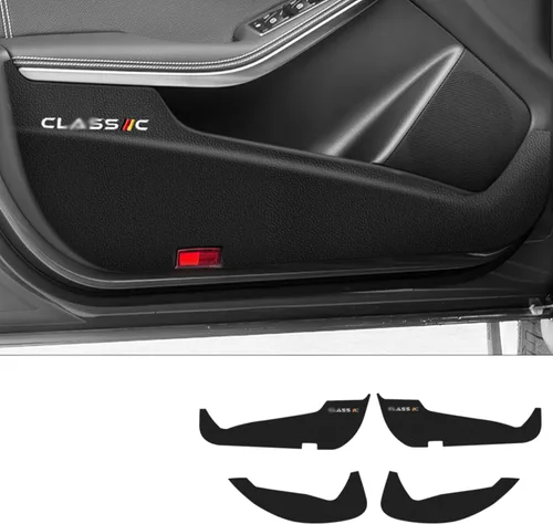 KUNGKIC Para Benz GLA 2016-2019 - Almohadilla antipatadas para puerta de automóvil, calcomanías protectoras para interiores, accesorios de imitación