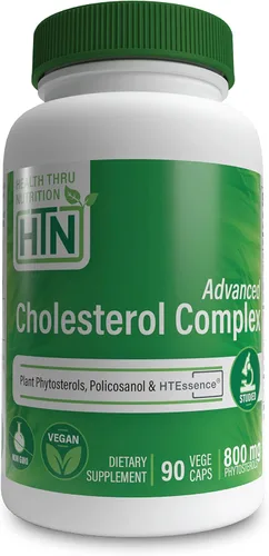 Health Thru Nutrition Complejo avanzado de colesterol, apoyo a la salud cardíaca y metabolismo de lípidos con fitoesteroles, policosanol,