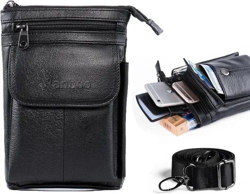 Miniatura 7 de Ranboo Funda de cuero para cinturón de teléfono celular, compatible con iPhone 17, 16, 15, 14, 13 Pro Max, Samsung Galaxy A15 A54 S25 Ultra S24