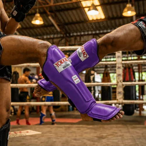 Miniatura 2 de YOKKAO Espinilleras Matrix Muay Thai Kickboxing MMA con rodilleras