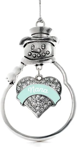 Miniatura 217 de Inspired Silver - Big Sis - Adorno de Navidad plateado - Adorno de árbol de Navidad con dije de corazón con circonita cúbica - Decoración colgante