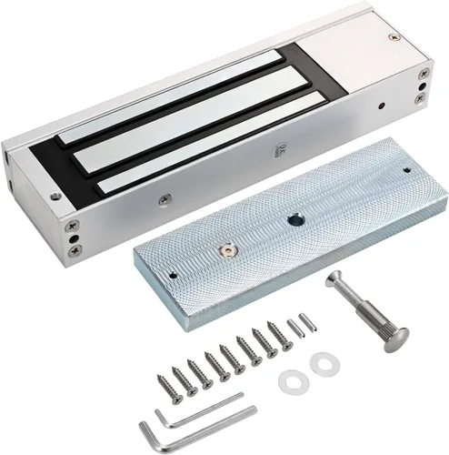 Miniatura 11 de Cerrojo magnético eléctrico con soporte Z y L de 500KG 1200LBS de fuerza de retención, electroimán de seguridad de 12V, modo NC Fail Safe, puerta