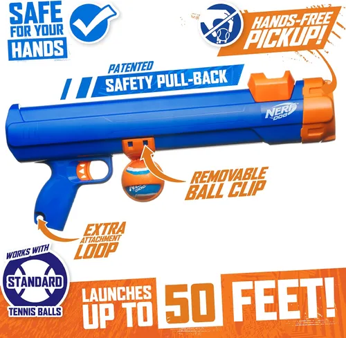 Miniatura 5 de Nerf Dog Lanzador de pelotas de tenis para perros, juguete para perros