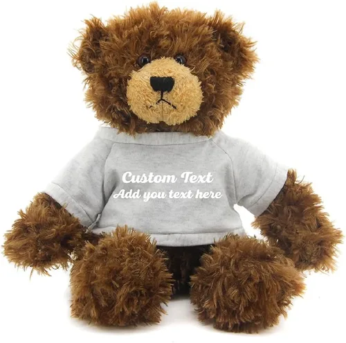 Miniatura 17 de Oso Brandon de chocolate personalizado – Juguete de peluche personalizado de 12 pulgadas – Regalo perfecto de oso personalizado para graduación, San