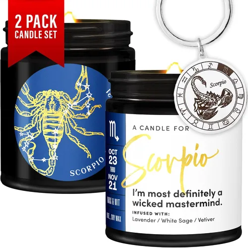 Miniatura 30 de WAX & WIT Regalos de Acuario para mujeres, vela de Acuario, regalo del zodiaco, regalos de astrología para mujeres, vela del zodiaco, regalo