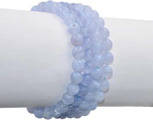 Miniatura 3 de AD Beads - Pulsera elástica de cuentas redondas naturales de 516 pulgadas