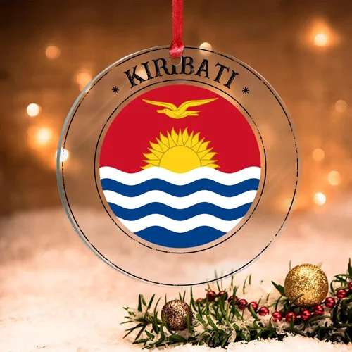 Miniatura 13 de Adornos de Navidad de Kazajstán, bandera de Kazajstán, recuerdo de Navidad, adornos de Navidad acrílicos, bandera nacional, recuerdo de país