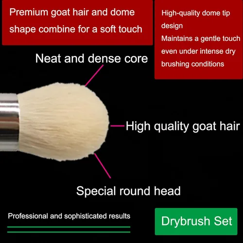 Miniatura 5 de Sdanart Juego de pinceles de secado Hobby Drybrush para pintura, juego de pinceles de pintura de detalle, 3 piezas de arte profesional y pinceles