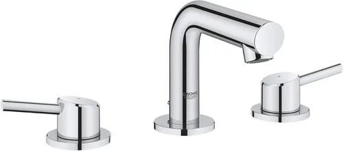 GROHE - Grifo de baño Concetto de 8 pulgadas, con 2 manijas, tamaño chico, latón, de latón, Starlight (20572001)