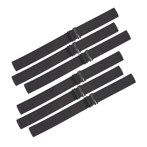 Correas ajustables para pelucas y hacer pelucas, bandas ajustables para peluca (negro, 1 pulgada x 6 piezas)