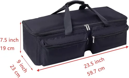 Miniatura 2 de Bolsa de transporte compatible con Cricut Explore Air y Maker, bolsa impermeable compatible con Cricut Explore Air y suministros (negro, 1 bolsa)