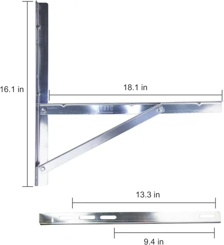 Miniatura 2 de Soporte de montaje en pared para condensador de 9000-24000 BTU, soportes de aire acondicionado de acero inoxidable resistente a la oxidación