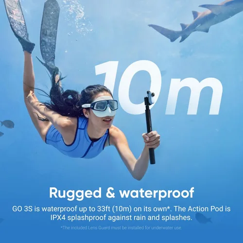 Miniatura 6 de Insta360 GO 3S - Paquete de acción de 128 GB blanco 4K, cámara portátil diminuta para vlogs, POVs sin manos, montaje en cualquier lugar