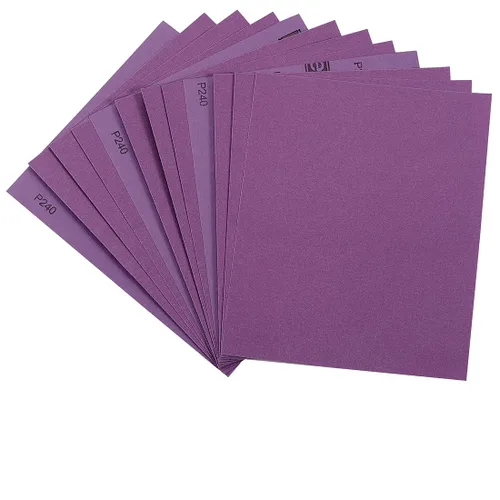 Miniatura 21 de Papel de lija de 120 granos, hojas de lija en seco o húmedo de 9 x 11 pulgadas, papel de lija abrasivo avanzado de alúmina blanca fundida