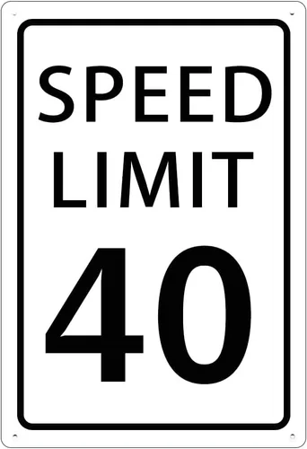 Miniatura 11 de KONEDMIX Señal de límite de velocidad de 25 mph, señal de tráfico lenta, carretera y calle, 25 señales de 8 x 12 pulgadas Límite de velocidad 25