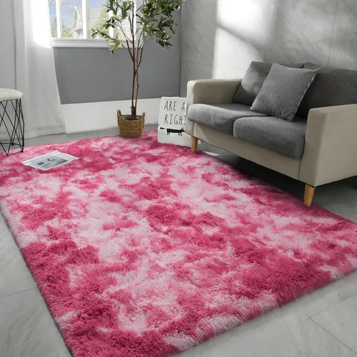 Miniatura 11 de Hutha Alfombras de Área Grandes de 5x8 pies para Sala de Estar, Alfombra Moderna Súper Suave y Esponjosa para Dormitorio, Alfombras Shag Peludas