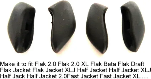 Miniatura 2 de Lentes de repuesto Galaxy para Oakley Flak Jacket XLJ, lentes de sol polarizados de selección múltiple (almohadillas de nariz, negro, 2 tamaños)